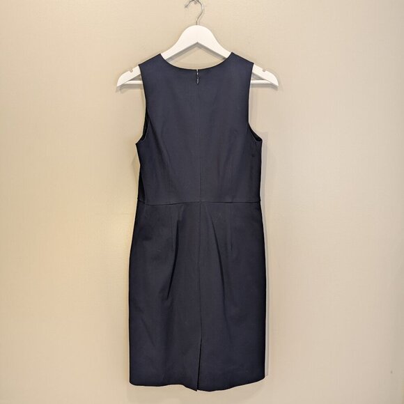 J.Crew Sheath Dress Bi-Stretch Navy Classic Office Suit Seperates - Size 6 - Picture 2 of 8